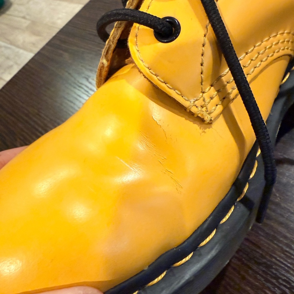 Dr. Martens 1460 Mustard Yellow Boots - Picture 5 of 16